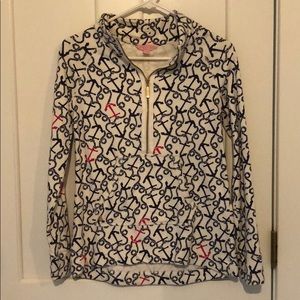 Lilly Pulitzer quarter zip pull over. Size XS